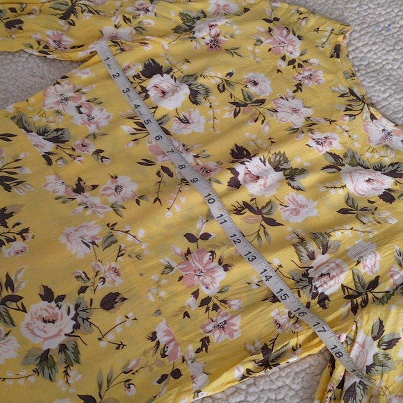 Faithful The Brand US8 Size L Yellow Floral Dress - Picture 9 of 15